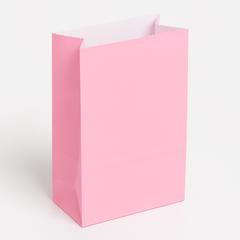 Mini Pink Glossy Paper Treat Bags, 12-Pack