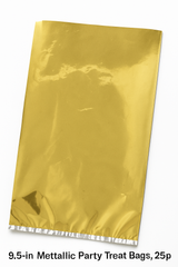 Metallic Gold Cello Treat Bags with Twist Ties - 25 Pack