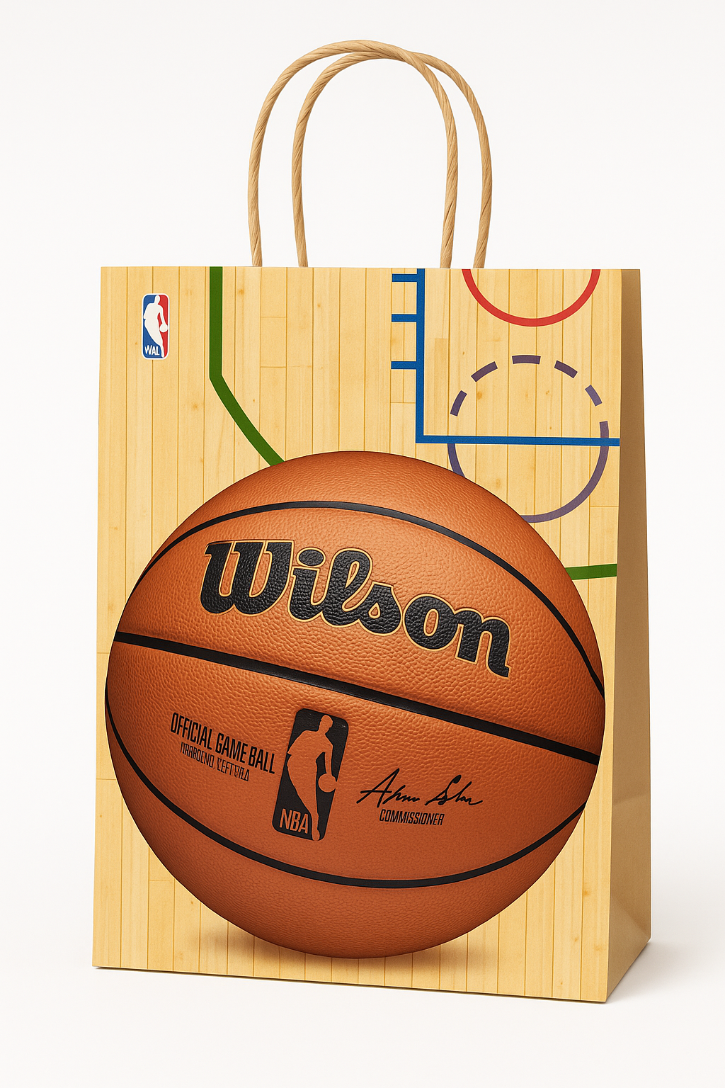 NBA Wilson Basketball Party Favor Loot Bags - 8 Pack