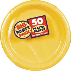 Get Air 7" Yellow Plastic Plates - 6 packs of 50 - 300 units