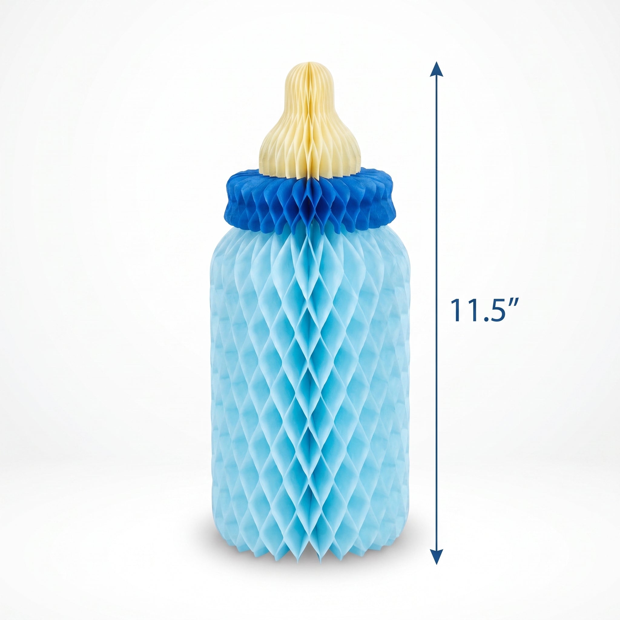 It's A Boy Baby Bottle Honeycomb Centerpiece Kit, 4-Pack