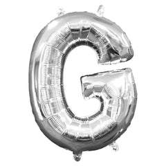Class 101 -Silver Letter G Foil Balloon - Air-Filled