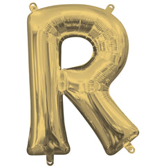 Class 101 -Gold Foil Letter ""R"" Air-Filled Balloon