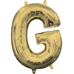 Class 101 -Gold Foil Air-Filled Letter G Balloon