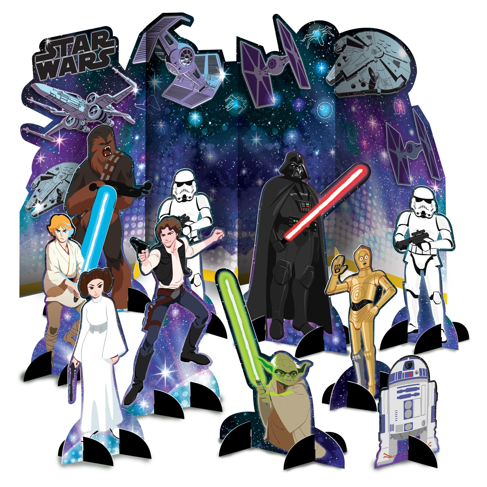 PMA - Star Wars Galaxy of Adventures Table Decorating Kit - 11 Piece Set