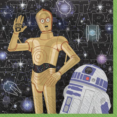 PMA - Star Wars Galaxy C-3PO & R2-D2 Beverage Napkins - 16 Pack