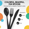 PMA - Black Cutlery Combo Set | 50 Forks, 50 Spoons, and 50 Knives