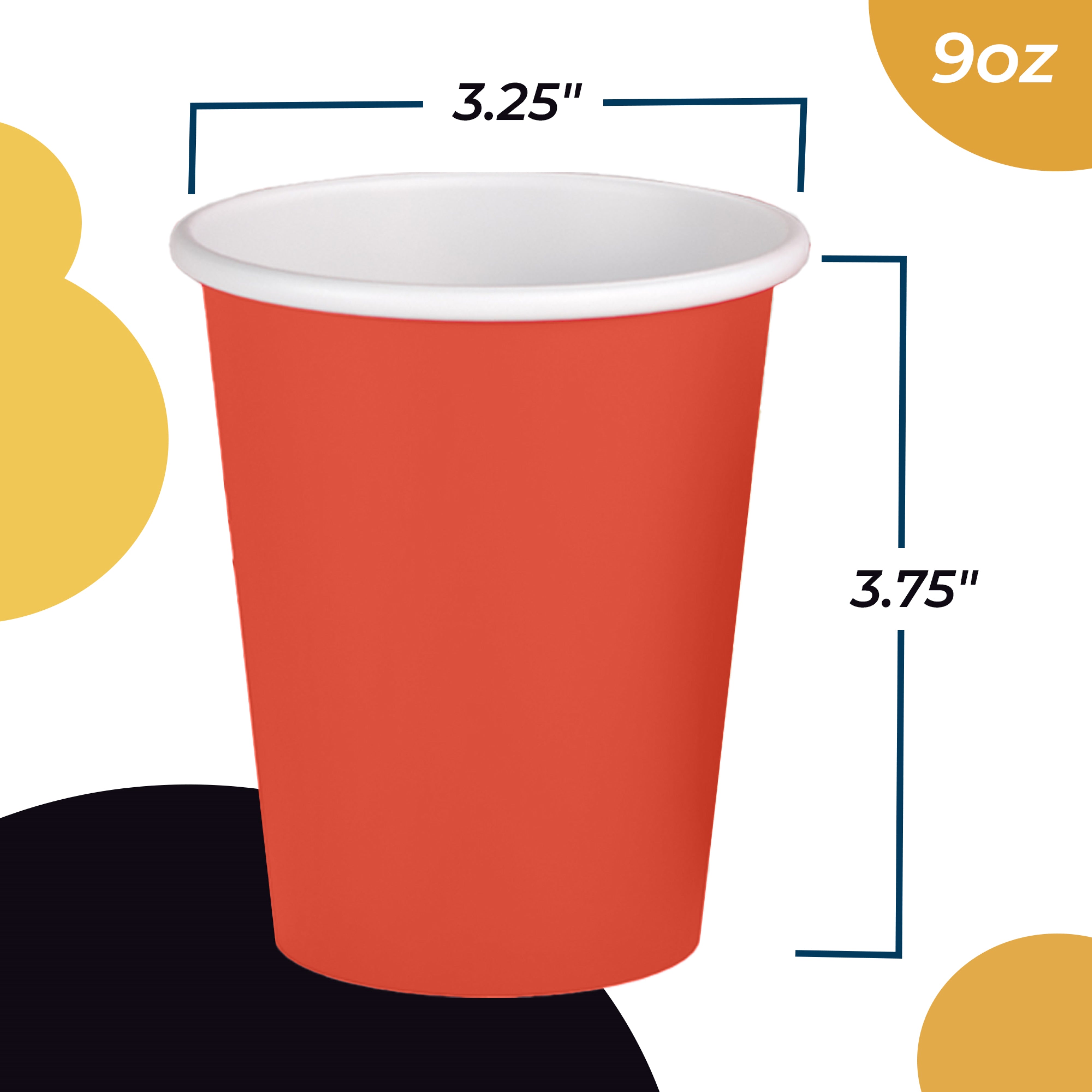 PMA - 9 Oz. Red Paper Cups | 50 Count