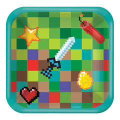 PMA - Pixel Party Square Paper Plates - 7