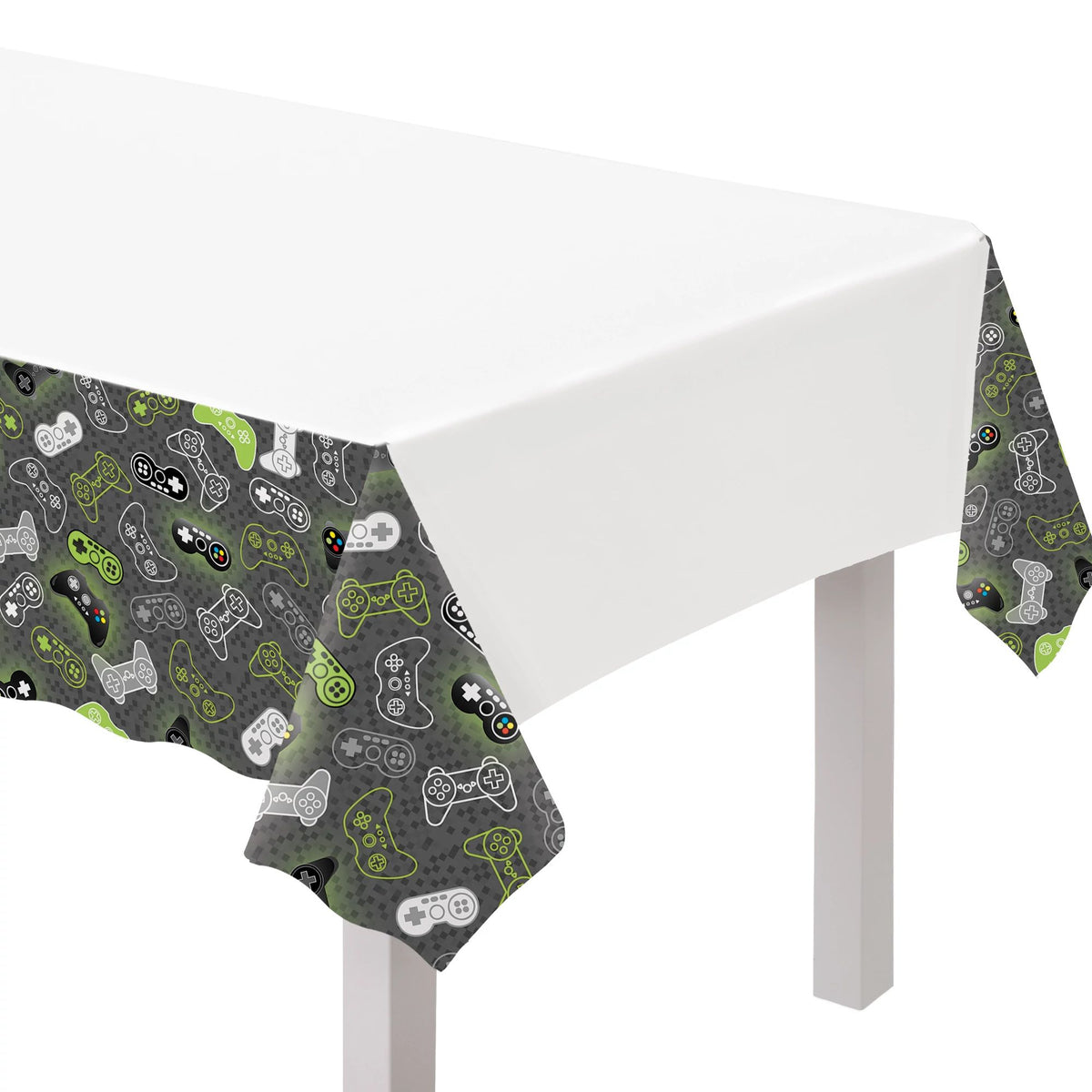 PMA - Level Up Gaming Theme Plastic Table Cover for Kids' Birthday Parties