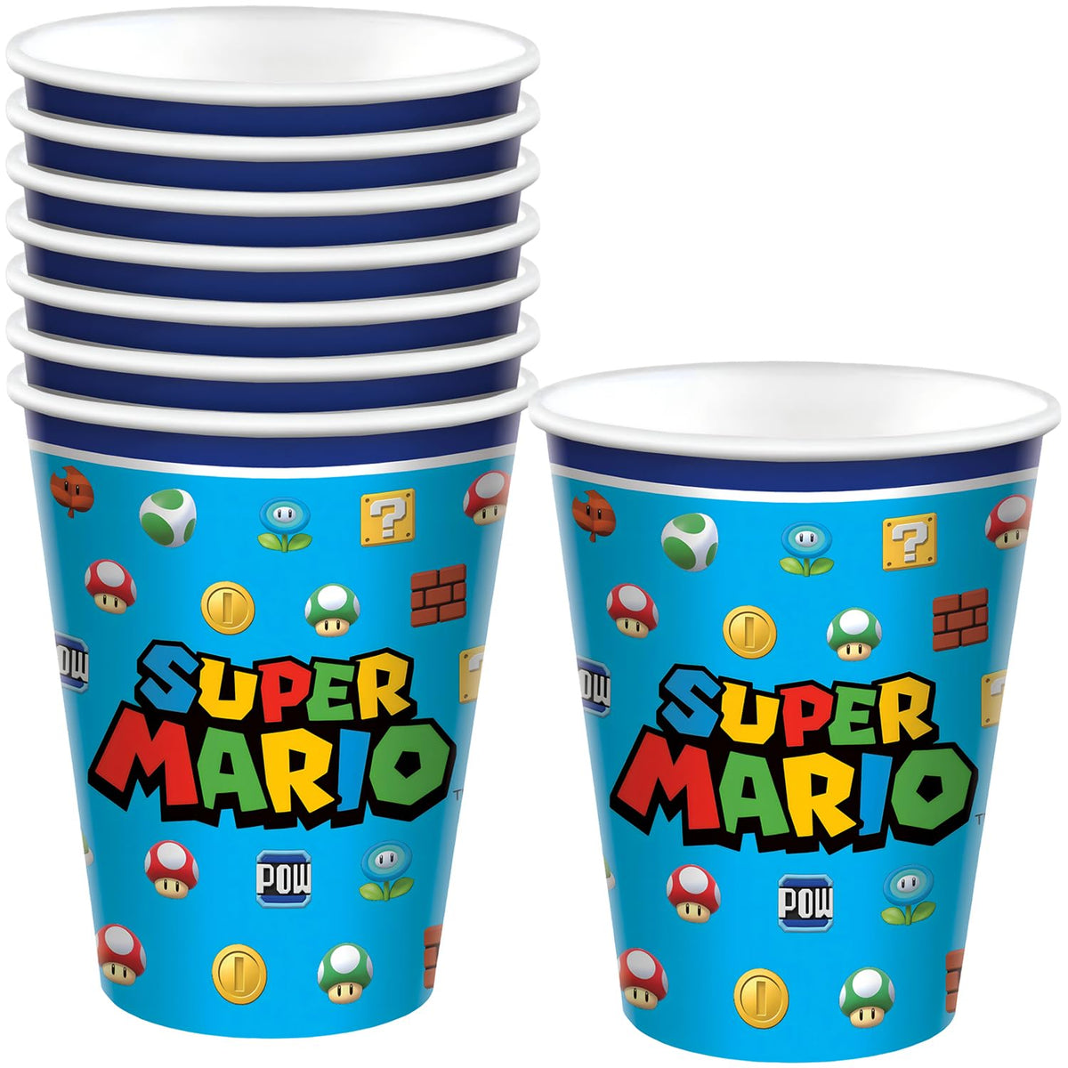 PMA - Super Mario 9 oz Paper Cups - Set of 8