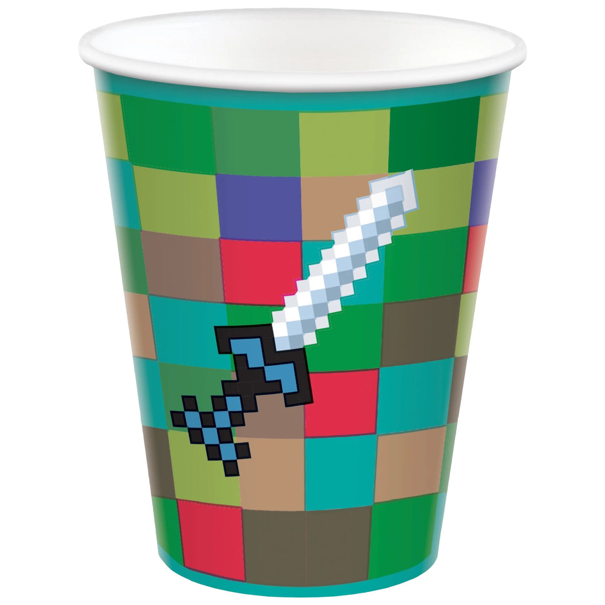 PMA - Pixel Party 9 oz Paper Cups - Perfect for Kids' Birthdays