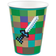 PMA - Pixel Party 9 oz Paper Cups - Perfect for Kids' Birthdays
