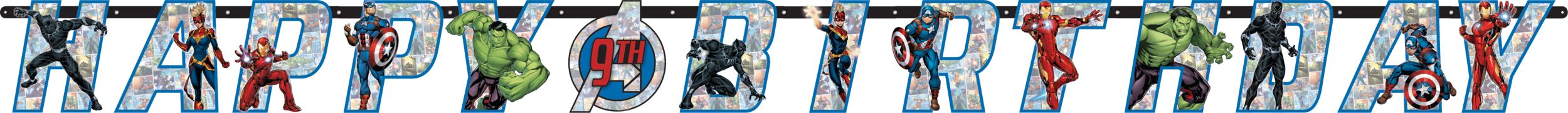 PMA - Marvel Avengers Customizable Birthday Banner Kit
