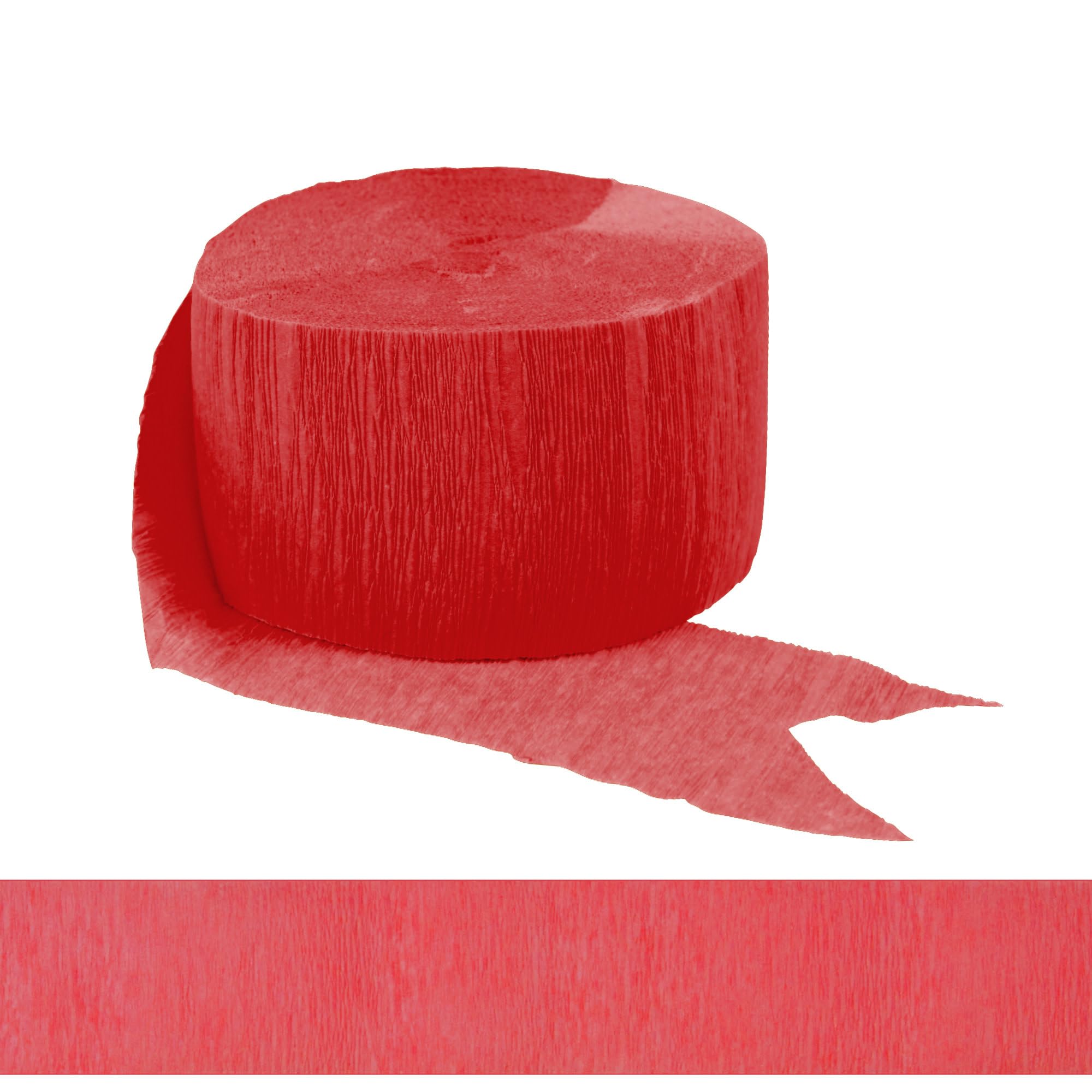 PMA - Vibrant Red Crepe Streamer Roll - 81 Feet