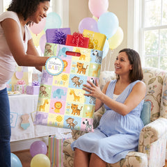 Adorable Animal Baby Shower Gift Sack with "Welcome Baby" Tag  44" x 36"