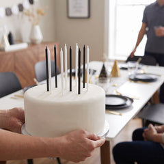 Sparkling Black & White Birthday Candle Set