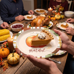 Harvest Grateful 8.5" Round Paper Plates