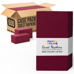 Burgundy Guest Towel Napkins | 600 Count