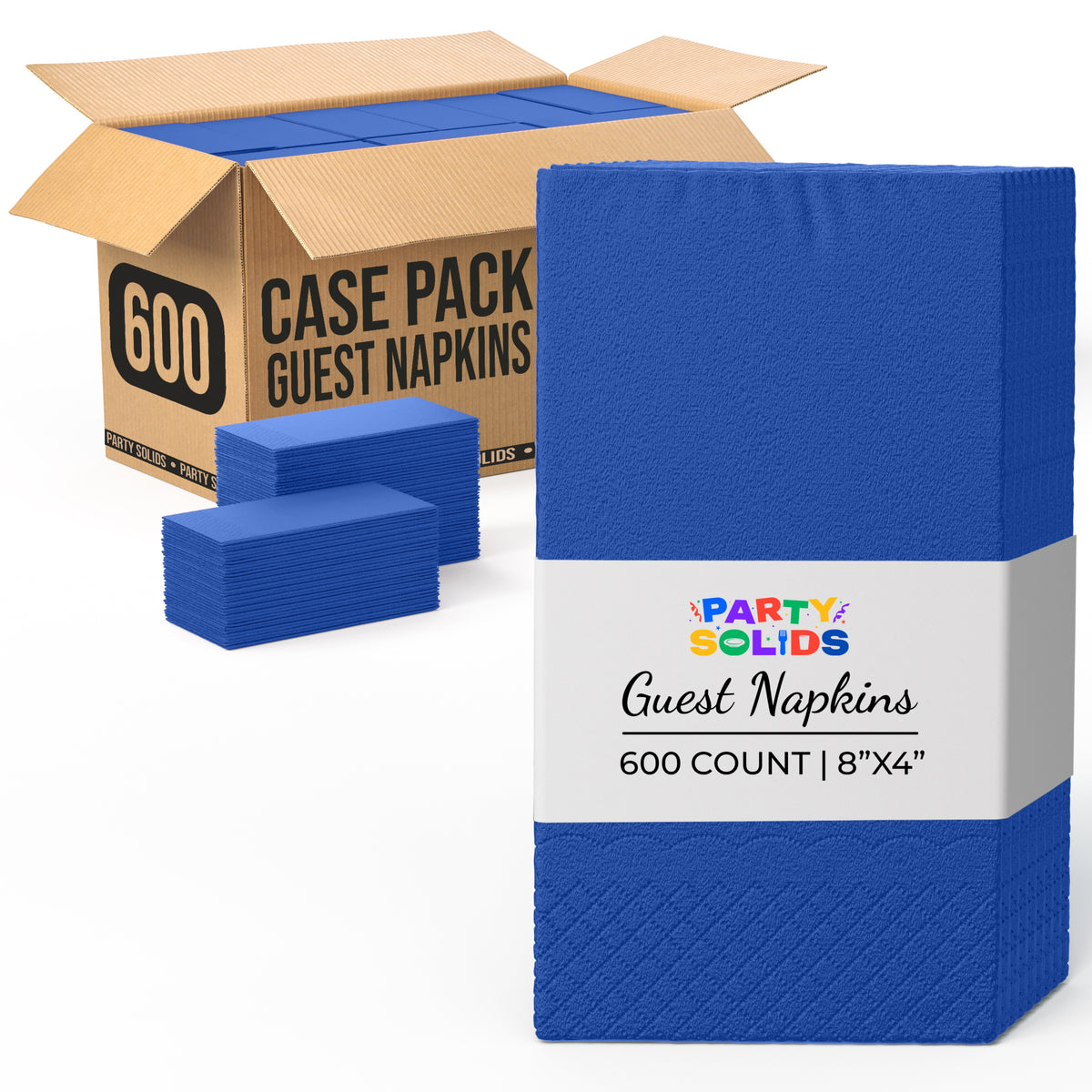 Dark Blue Guest Towel Napkins | 600 Count