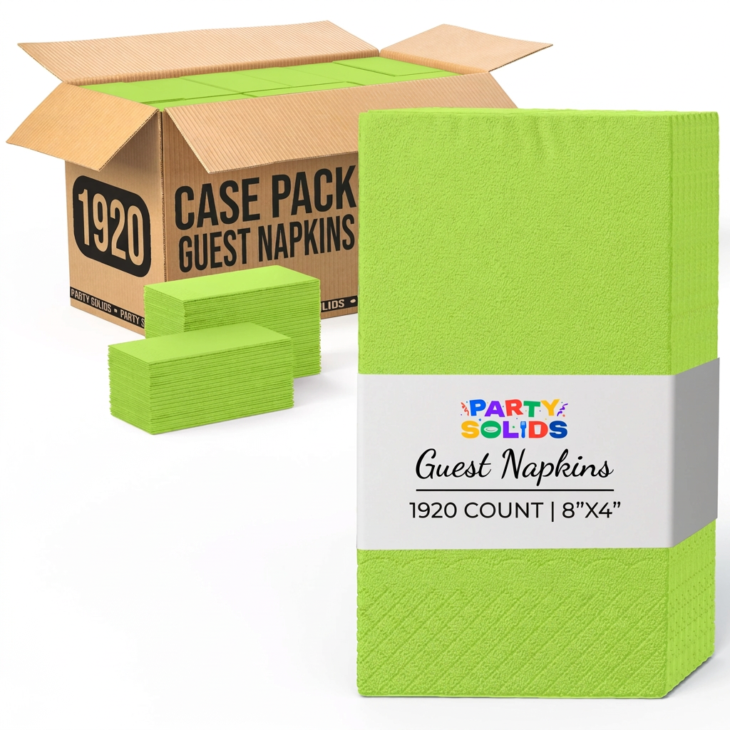 Lime Green Guest Towel Napkins | 600 Count