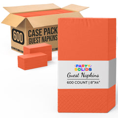 Orange Guest Towel Napkins | 600 Count