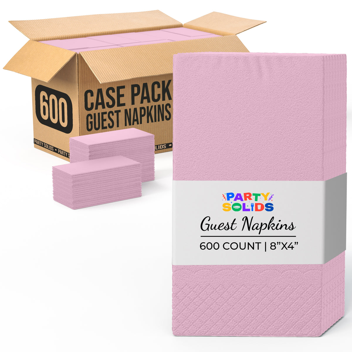 Pink Guest Towel Napkins | 600 Count