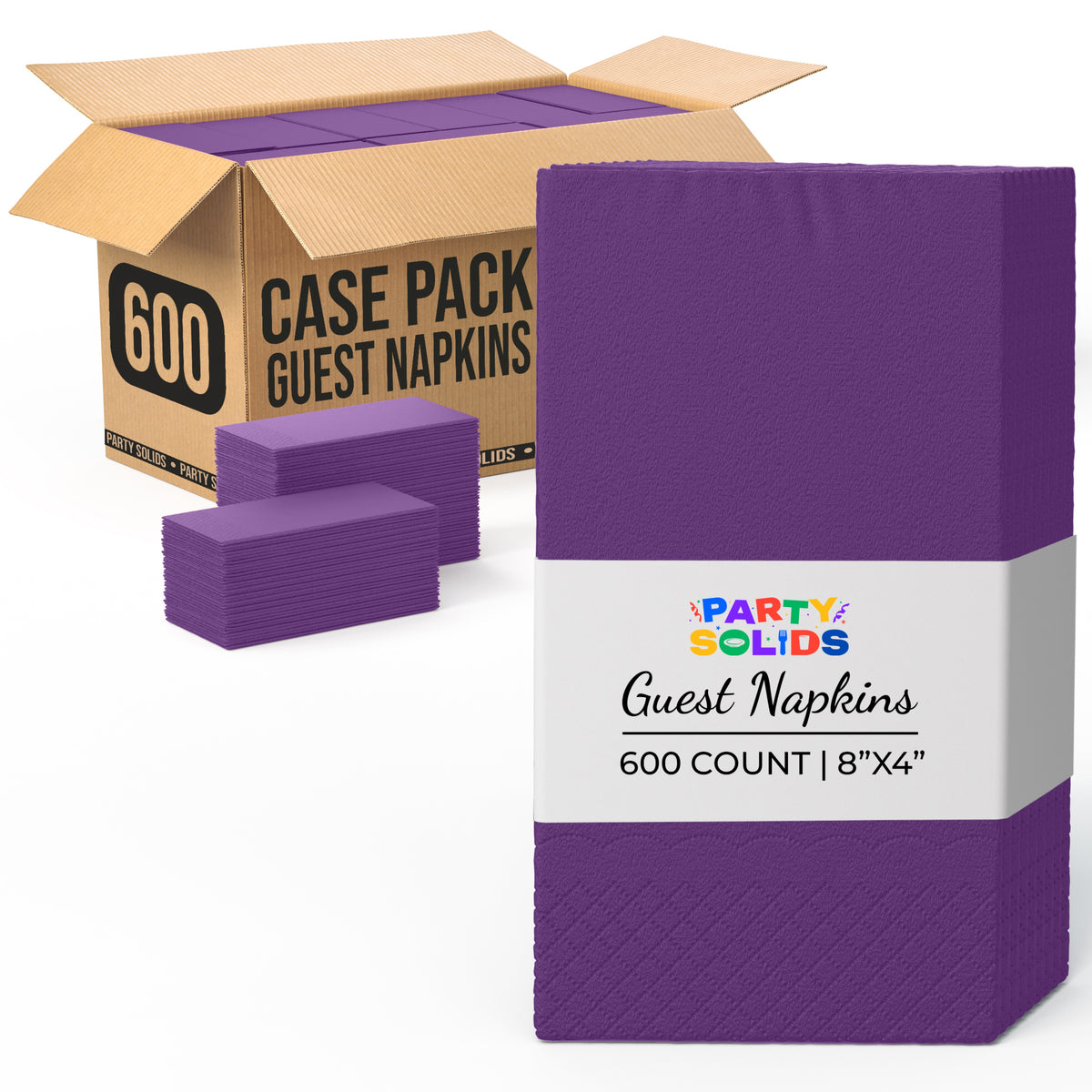 Purple Guest Towel Napkins | 600 Count