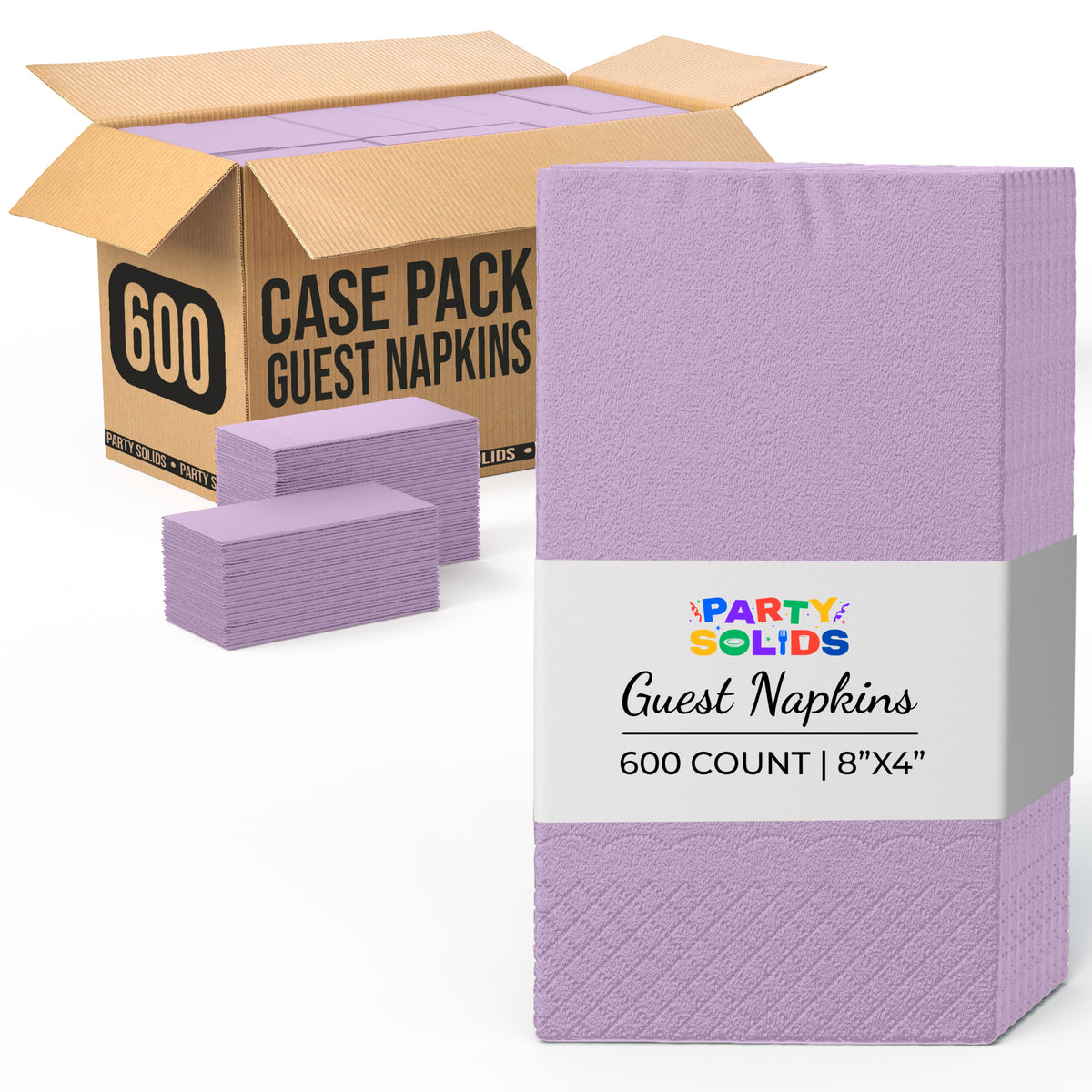 Lavender Guest Towel Napkins | 600 Count