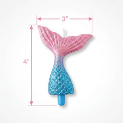 Shimmering Mermaid Tail Birthday Candle - Pink & Blue