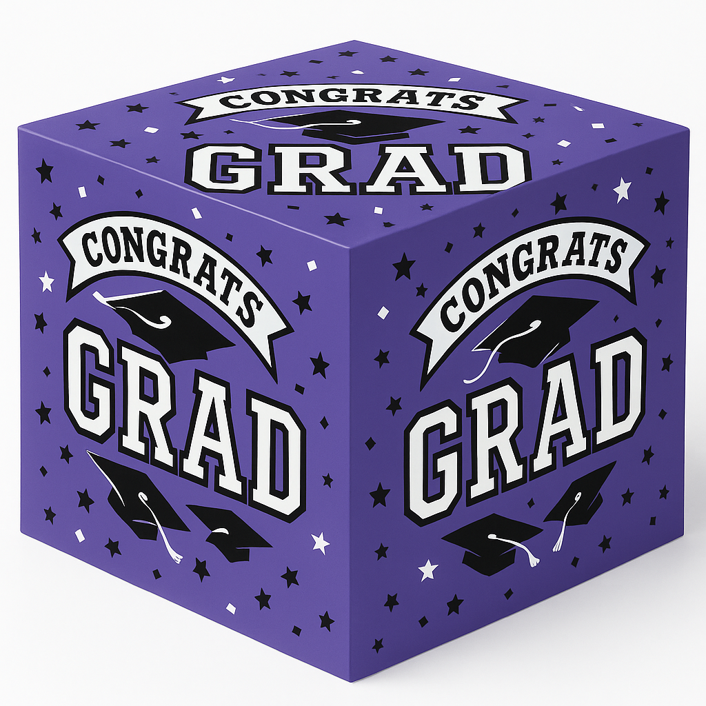 Purple Graduation Cardholder Box