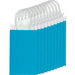 Urban Air - Caribbean Blue Kraft Paper Gift Bags - Value Pack of 10