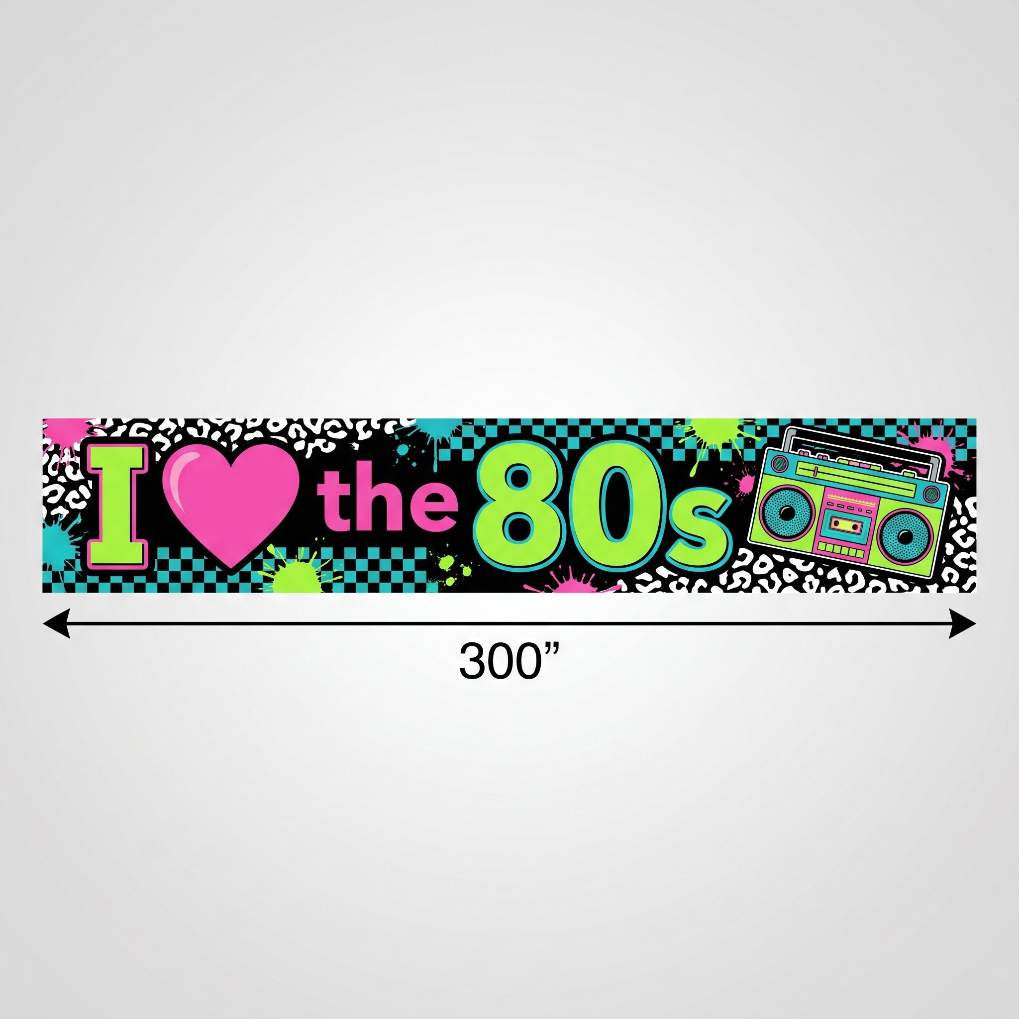 Totally 80s Foil Party Banner - 25 ft