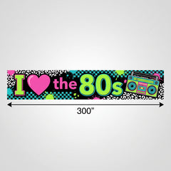 Totally 80s Foil Party Banner - 25 ft