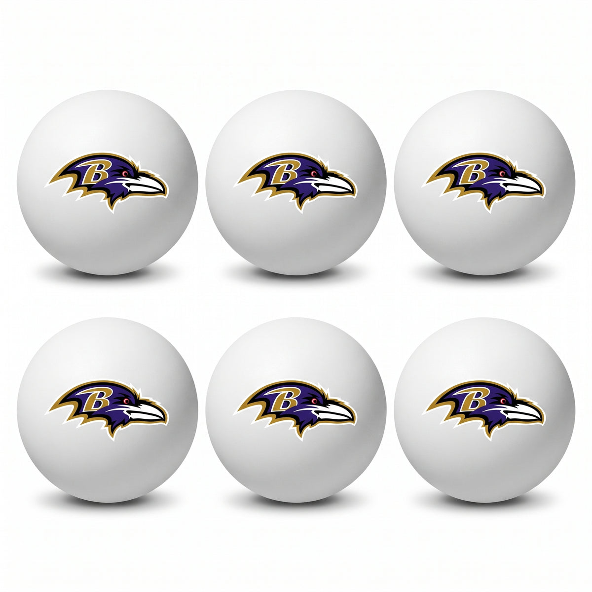 Baltimore Ravens Ping Pong Balls 6-Pack