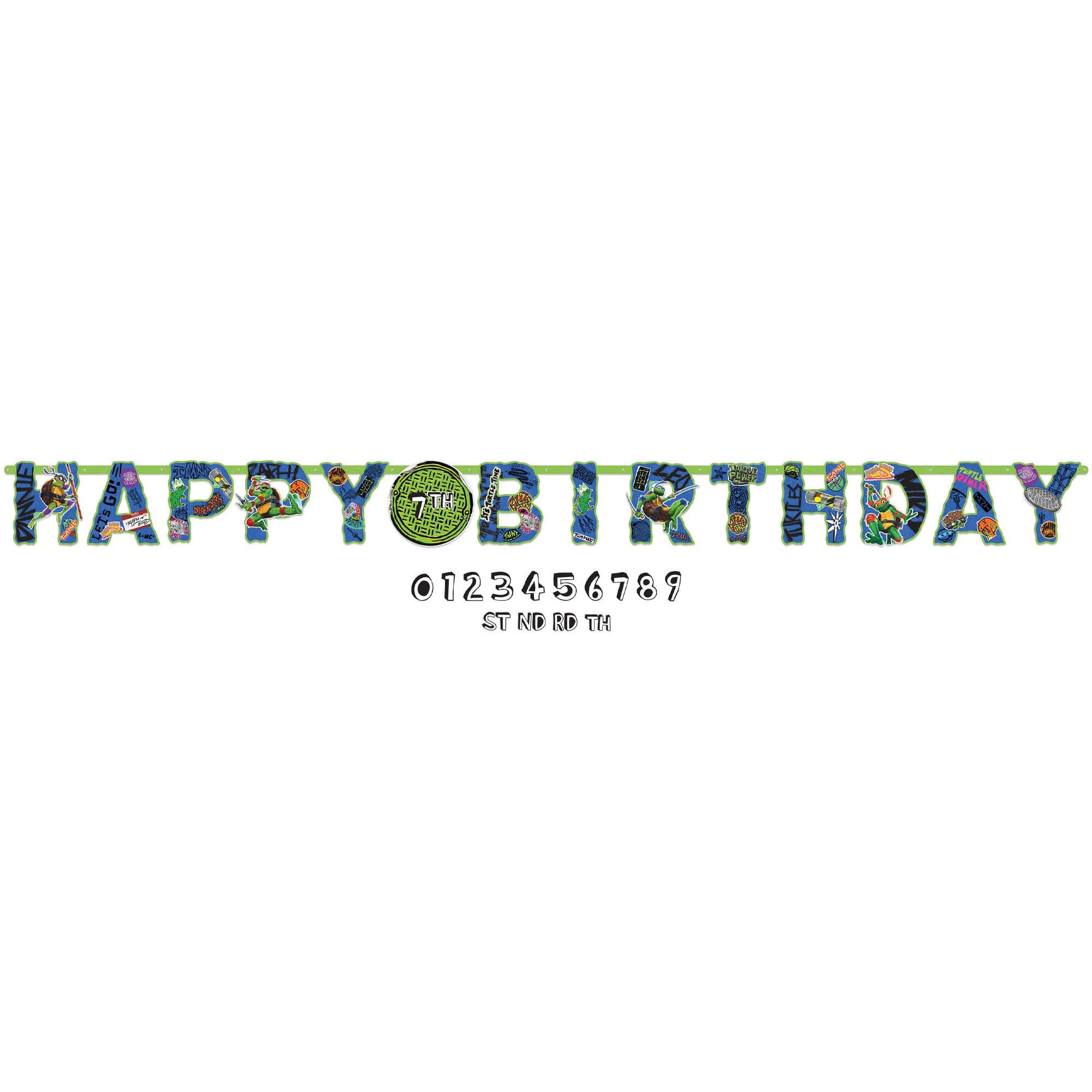 PMA - Teenage Mutant Ninja Turtles Add-an-Age Jumbo Birthday Banner Kit