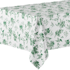 6 Pack Verdure Green Floral 66% Thicker Premium Table Cover | 54 in. x 108 in.