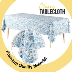 12 Pack Botanical Floral 66% Thicker Premium Table Cover | 54 in. x 108 in.