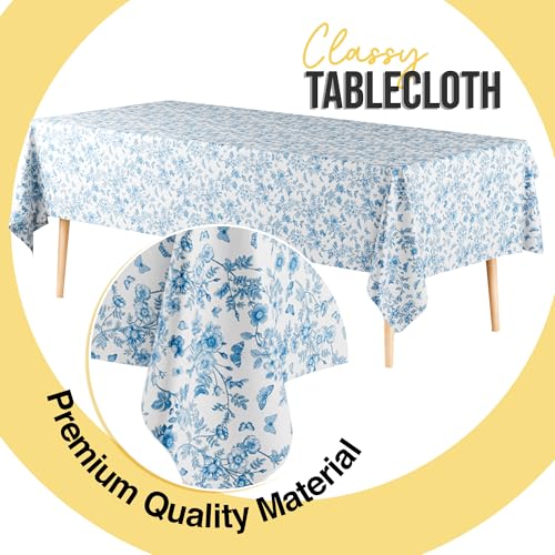 6 Pack Botanical Floral 66% Thicker Premium Table Cover | 54 in. x 108 in.
