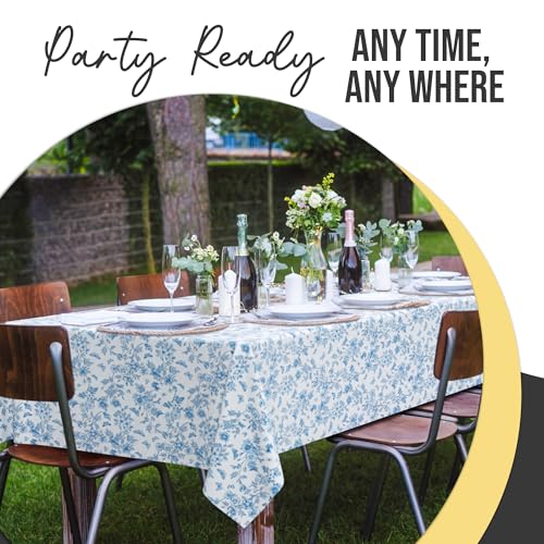 6 Pack Botanical Floral 66% Thicker Premium Table Cover | 54 in. x 108 in.