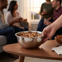 Elegant 5.75" Hammered Stainless Steel Bowl