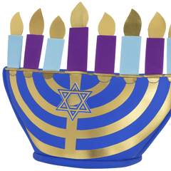 Festive Menorah Hat for Hanukkah Celebrations