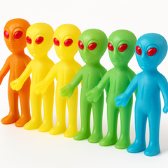 Glow-in-the-Dark Alien Party Favors - 8 Pack