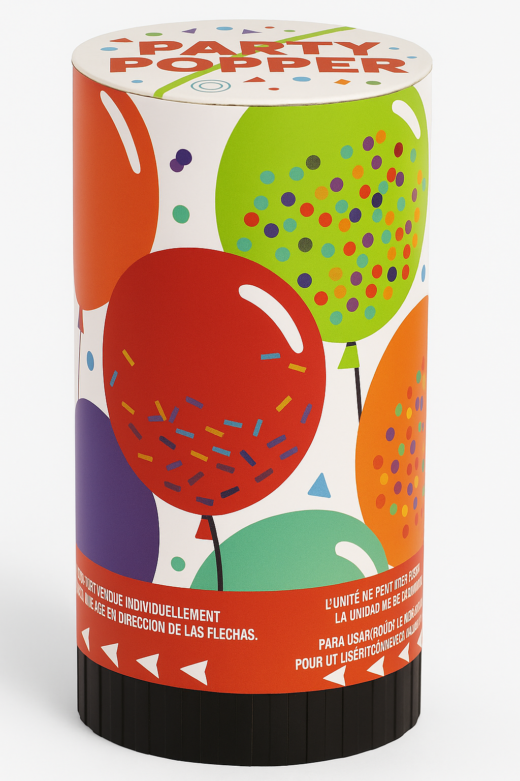 Birthday Celebration Confetti Poppers - Multicolored, 12-Pack