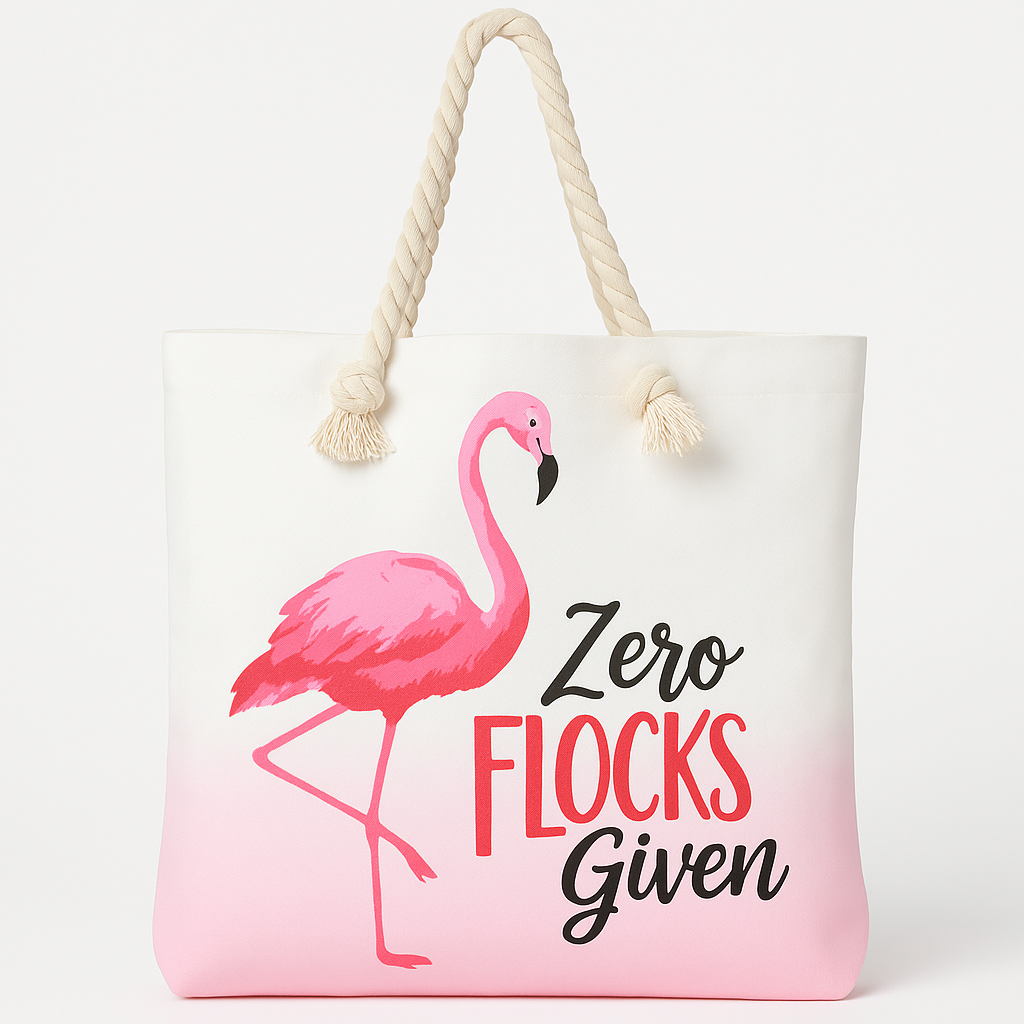 Flamingo-Themed Summer Tote Bag