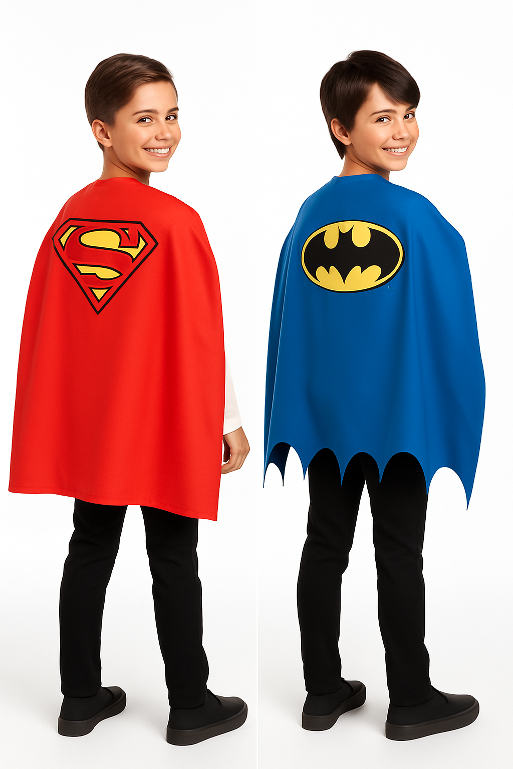 Kids' Justice League Batman & Superman Cape Set - 2 Pack