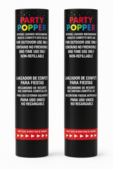 Black & Multicolor Confetti Poppers