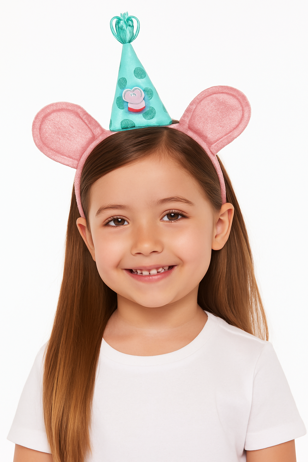 Deluxe Peppa Pig Confetti Party Headband with Glitter Hat and Ears