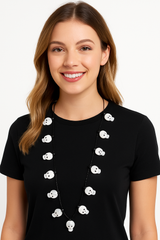 Light-Up LED Skull Halloween Necklace