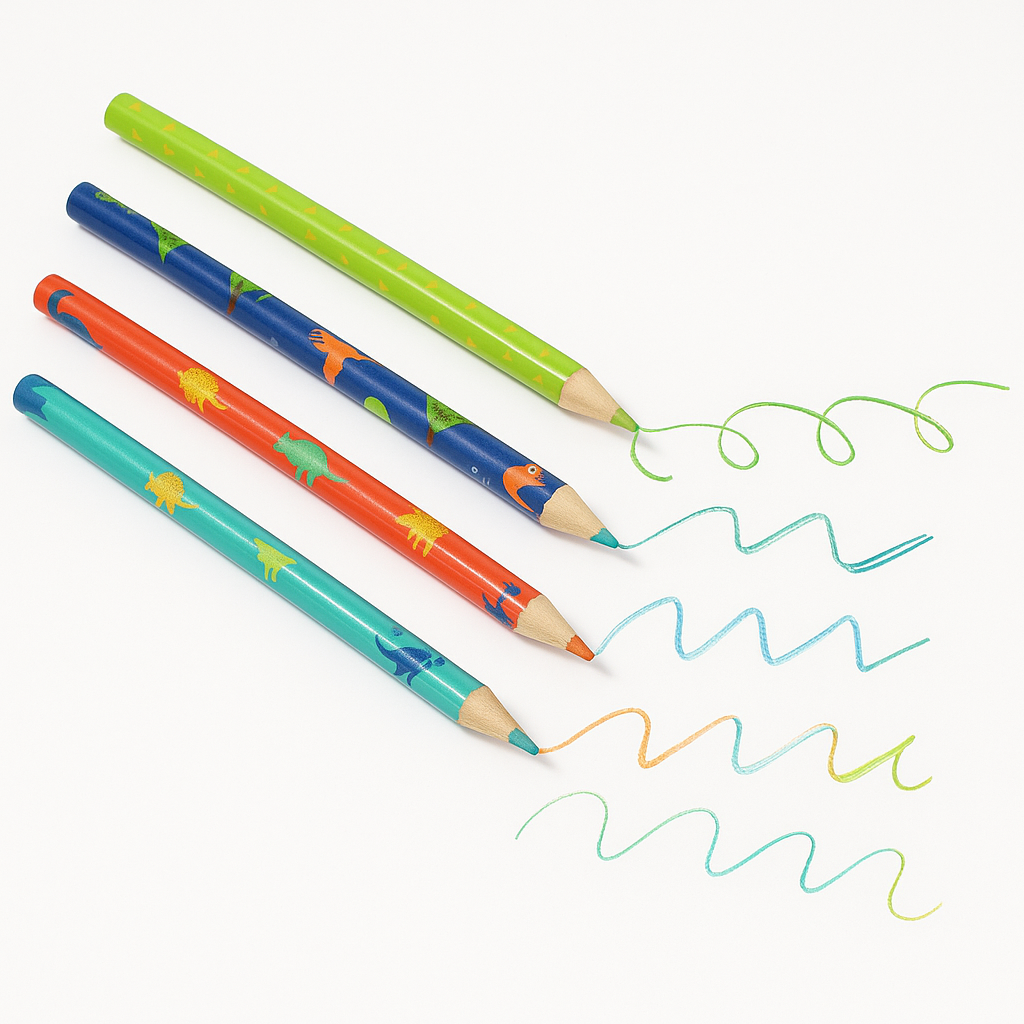 Dinosaur Multicolour Pencil Favours - 8 Pack